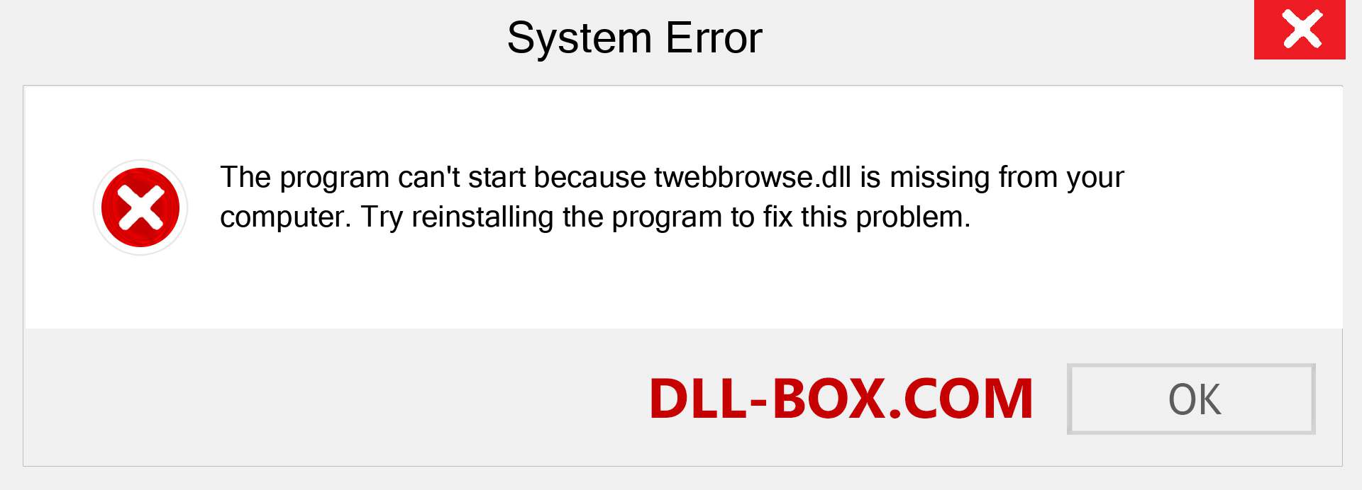  twebbrowse.dll file is missing?. Download for Windows 7, 8, 10 - Fix  twebbrowse dll Missing Error on Windows, photos, images